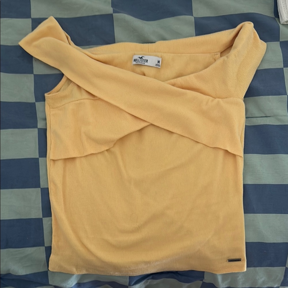 Hollister Yellow Off-Shoulder Top